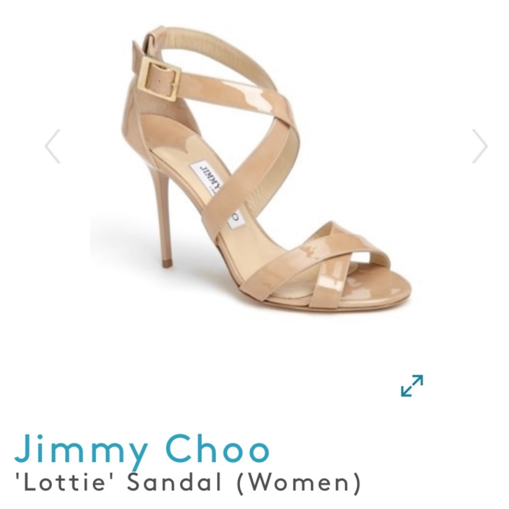 Jimmy Choo - New Lottie heel, Nude Patent Leather